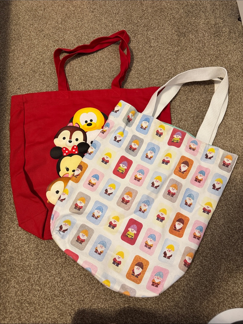 Bundle Sale: Disney Multicolor Character Canvas Tote Bags
